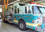 Static-release hose for firehouse exhaust removal.